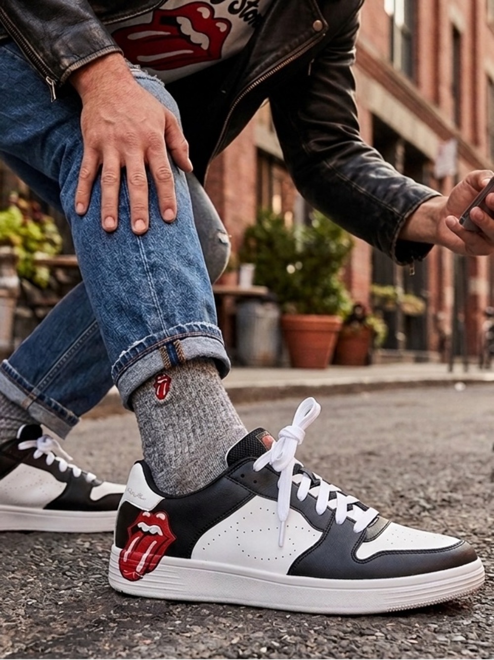 Rolling Stones x Mark Nason Skechers Collab Men’s Classic Court Sneakers NEW!